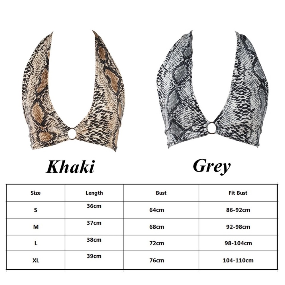 Snake skin halter crop top - Picture 5 of 5